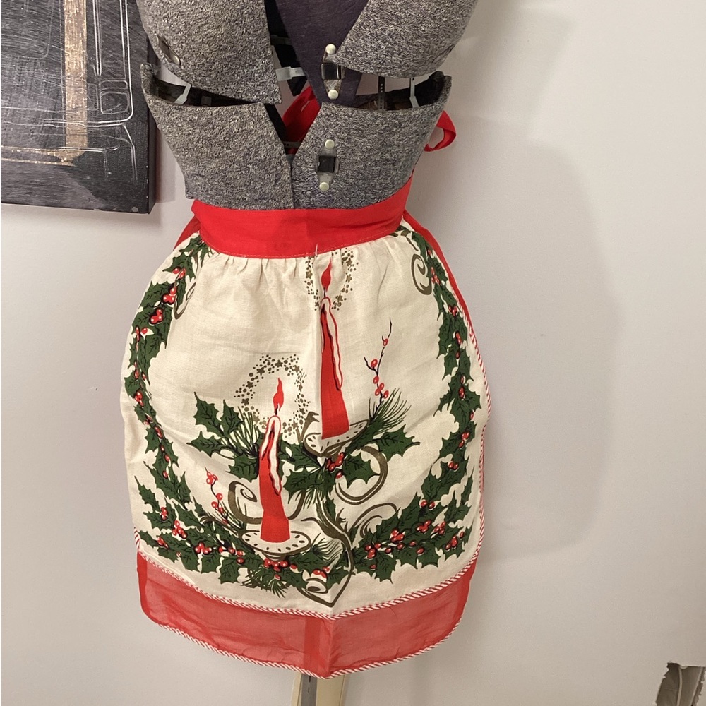 Vintage Christmas Holiday Hostess Apron